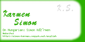 karmen simon business card